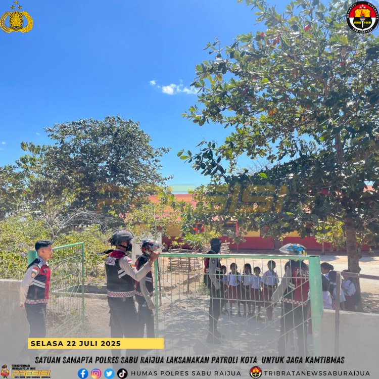 Satuan Samapta Polres Sabu Raijua Laksanakan Patroli Kota untuk Jaga Kamtibmas