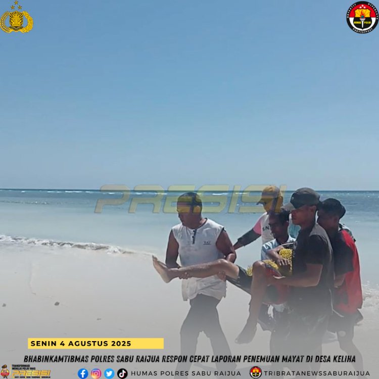 Bhabinkamtibmas Polres Sabu Raijua Respon Cepat Laporan Penemuan Mayat Di Desa Keliha
