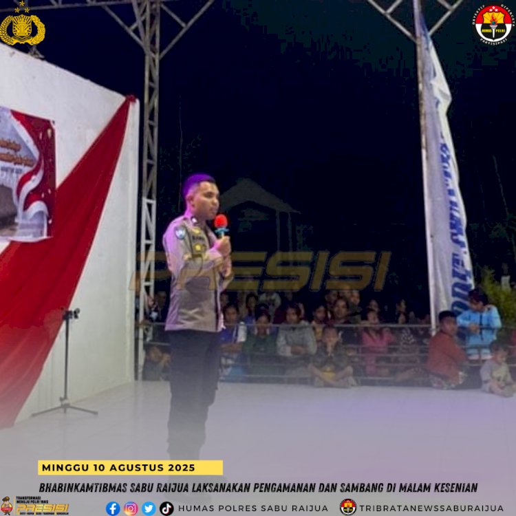 Bhabinkamtibmas Sabu Raijua Laksanakan Pengamanan dan Sambang di Malam Kesenian