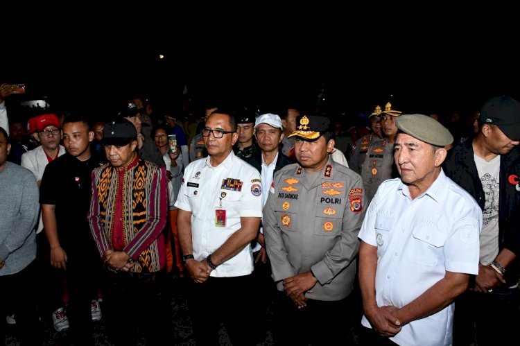 Meriahkan HUT RI ke-80, Kapolda NTT dan Forkopimda Belu Lepas Peserta Gerak Jalan 45 KM di Perbatasan RI RDTL