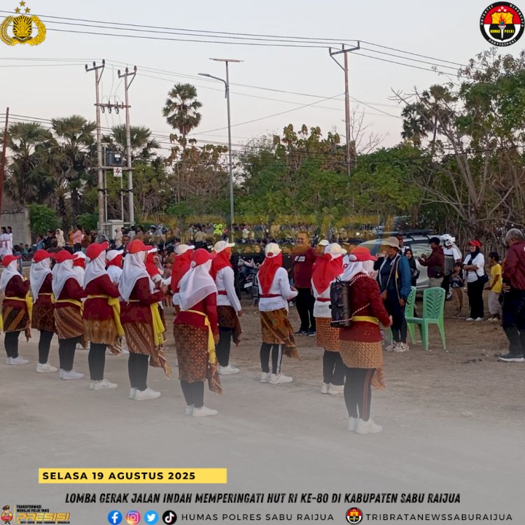 Lomba Gerak Jalan Indah Memperingati HUT RI ke-80 di Kabupaten Sabu Raijua