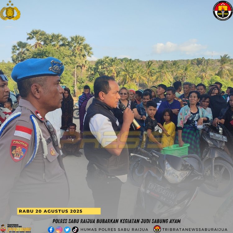 Polres Sabu Raijua Bubarkan Judi Sabung Ayam di Dua Lokasi