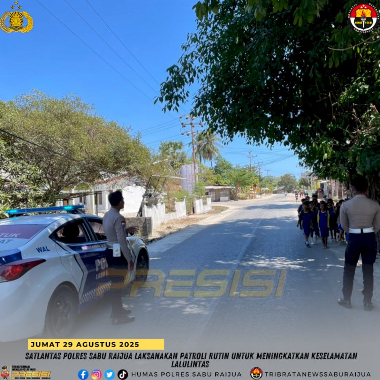 Satlantas Polres Sabu Raijua Laksanakan Patroli Rutin untuk Meningkatkan Keselamatan Lalu Lintas