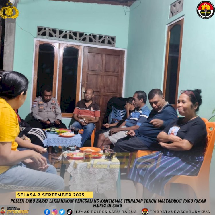 Polsek Sabu Barat Laksanakan Penggalangan Kamtibmas terhadap Tokoh Masyarakat Paguyuban Flores di Sabu