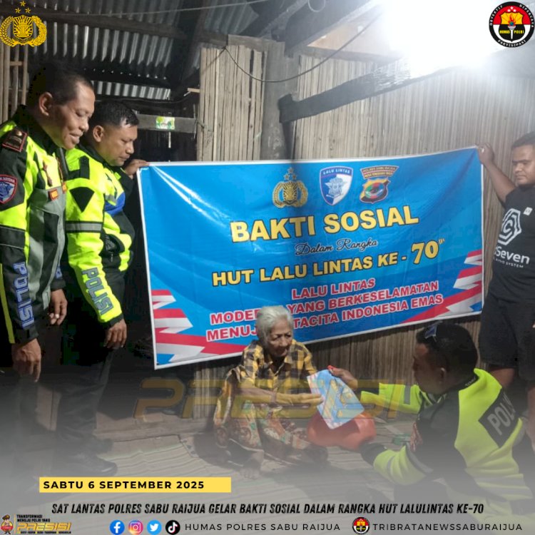 Sat Lantas Polres Sabu Raijua Gelar Bakti Sosial dalam Rangka HUT Lalu Lintas ke-70: Meningkatkan Kesadaran dan Keselamatan Lalu Lintas di Masyarakat