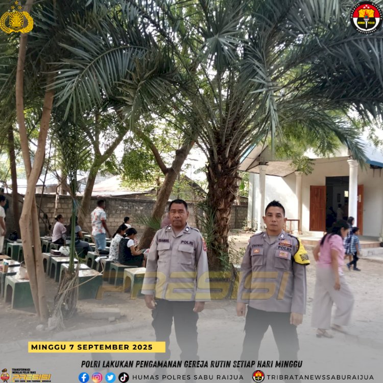 Polri lakukan Pengamanan Gereja rutin setiap hari Minggu