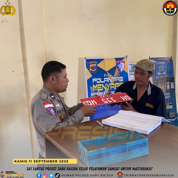 Sat Lantas Polres Sabu Raijua Gelar Pelayanan Samsat untuk Masyarakat