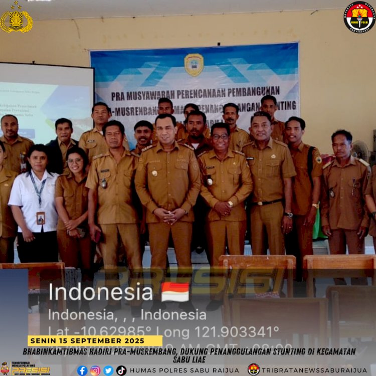 Bhabinkamtibmas Hadiri Pra-Musrembang, Dukung Penanggulangan Stunting di Kecamatan Sabu Liae