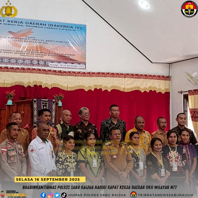 Bhabinkamtibmas Polres Sabu Raijua Hadiri Rapat Kerja Daerah GKII Wilayah NTT