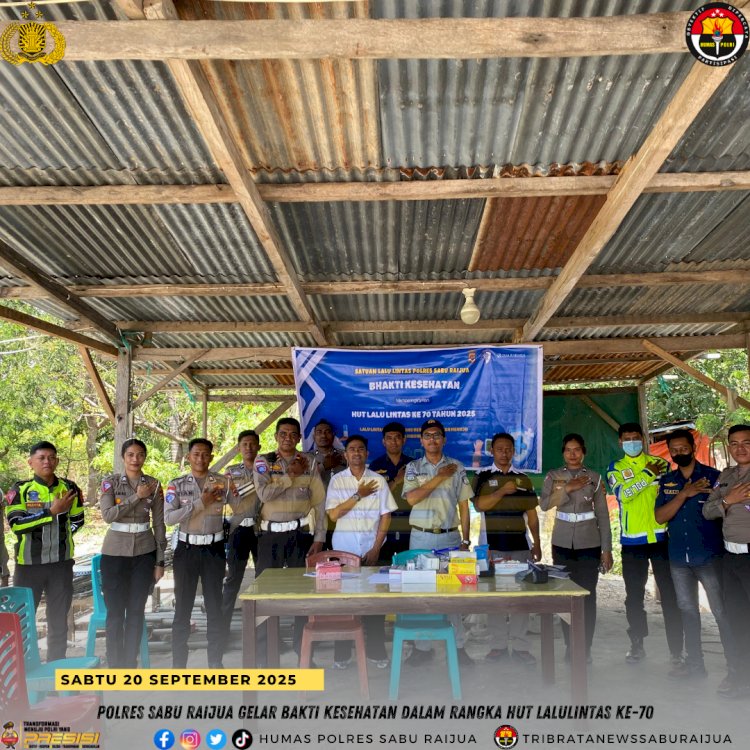Polres Sabu Raijua Gelar Bhakti Kesehatan dalam Rangka Hari Ulang tahun Lalu Lintas  ke-70