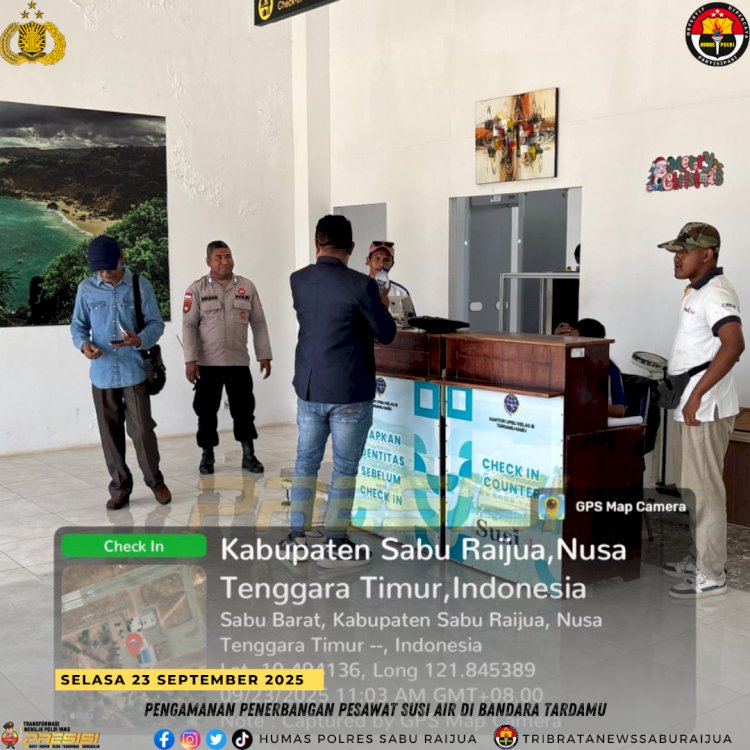 Pengamanan Penerbangan Pesawat Susi Air di Bandara Tardamu Sabu