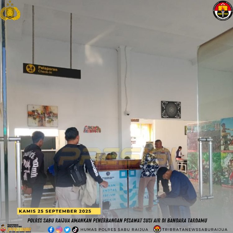 Polres Sabu Raijua Amankan Penerbangan Pesawat Susi Air di Bandara Tardamu Sabu