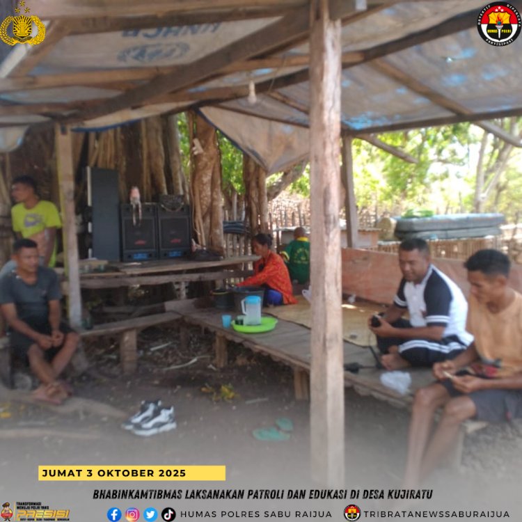 Bhabinkamtibmas Laksanakan Patroli dan Edukasi di Desa Kujiratu