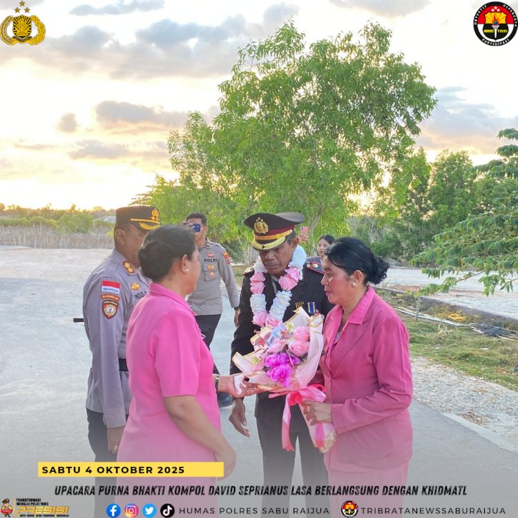 Upacara Purna Bhakti Kompol David Seprianus Lasa Berlangsung dengan Khidmat