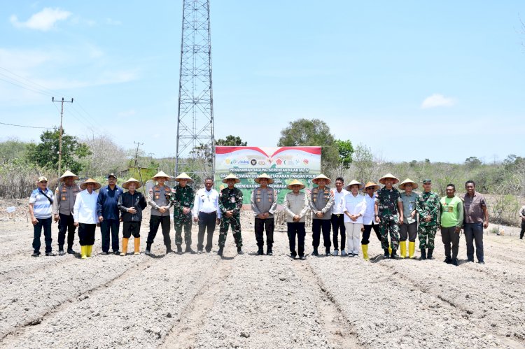 Dari Timur, Harapan untuk Semua: Kapolda NTT Pimpin Penanaman Jagung Serentak Menuju Lumbung Pangan Nasional