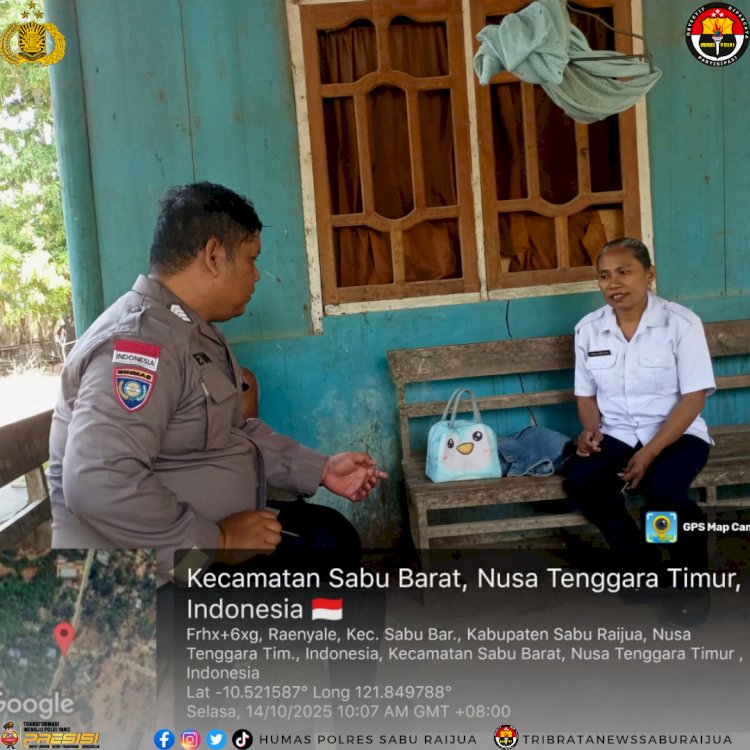 Kegiatan Patroli dan Sambang Bhabinkamtibmas Polsek Sabu Barat Berjalan Lancar