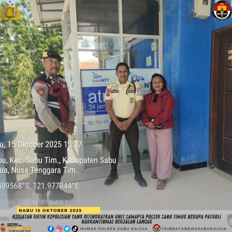 Kegiatan Rutin Kepolisian Yang Ditingkatkan Unit Samapta Polsek Sabu Timur Berupa Patroli Harkamtibmas Berjalan Lancar