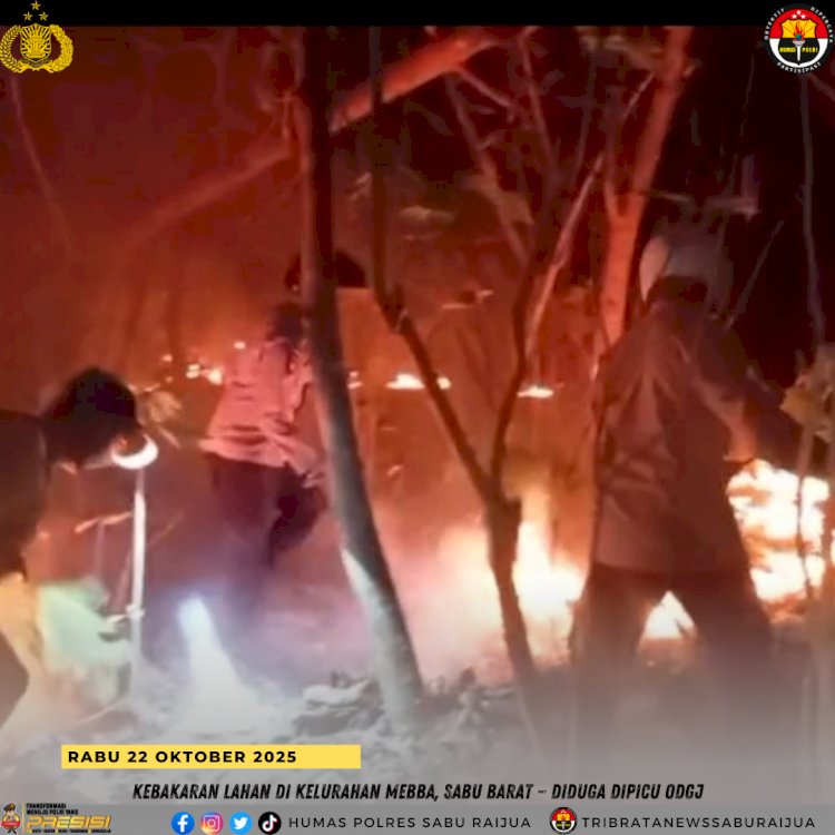 KEBAKARAN LAHAN DI KELURAHAN MEBBA, SABU BARAT — DIDUGA DIPICU ODGJ