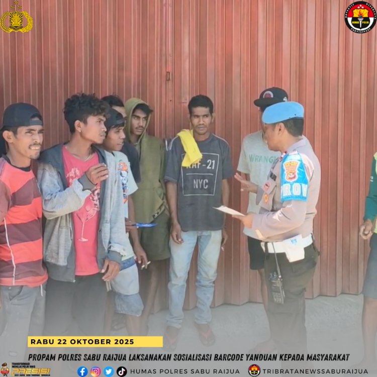 Propam Polres Sabu Raijua Laksanakan Sosialisasi Barcode Yanduan Kepada Masyarakat