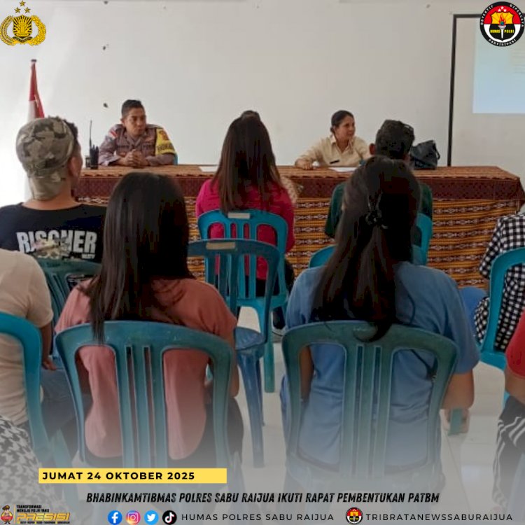 Bhabinkamtibmas Polres Sabu Raijua Ikuti Rapat Pembentukan PATBM
