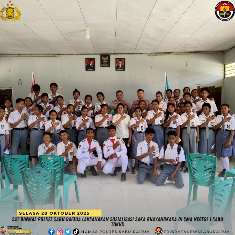 Sat Binmas Polres Sabu Raijua Laksanakan Sosialisasi Saka Bhayangkara di SMA Negeri 1 Sabu Timur