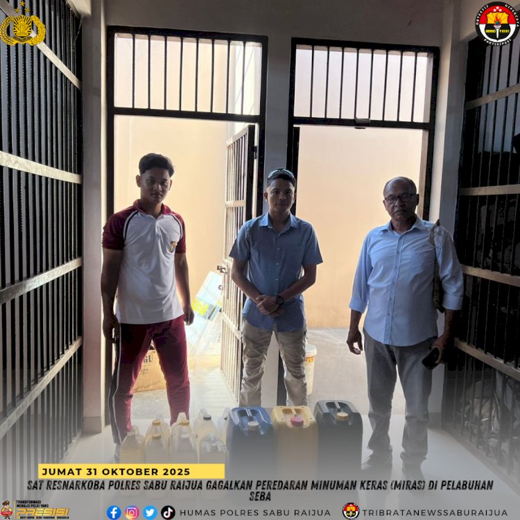 Sat Resnarkoba Polres Sabu Raijua Gagalkan Peredaran Minuman Keras (Miras) di Pelabuhan Seba