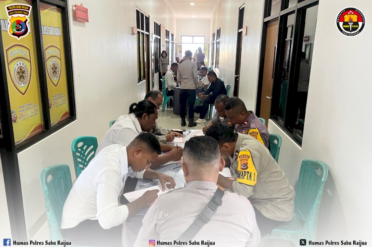 Polres Sabu Raijua Laksanakan Ujian Psikologi Penggunaan Senjata Api