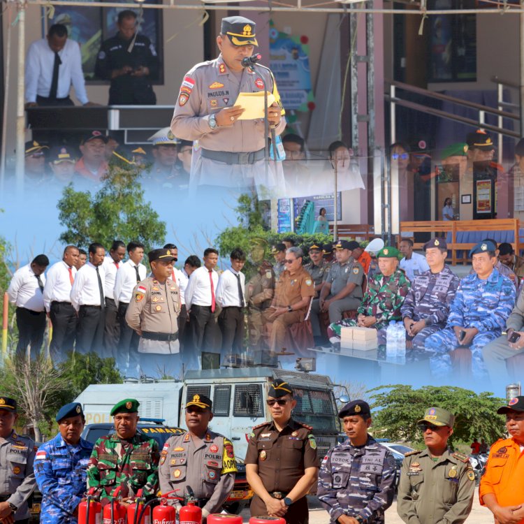 Polres Sabu Raijua Laksanakan Apel Gelar Dalam Rangka Tanggap Darurat Bencana Hidrometeorologi Tahun 2025