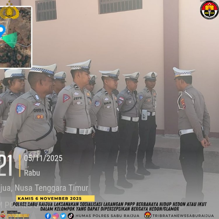Polres Sabu Raijua Laksanakan Sosialisasi Larangan PNPP Berbahaya Hidup Hedon atau Ikut dalam Kelompok yang Dapat Dipersepsikan Bergaya Hedon/Glamor