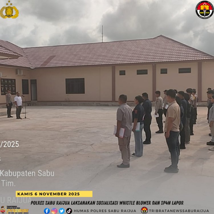 Polres Sabu Raijua Laksanakan Sosialisasi Whistle Blower dan SP4N Lapor