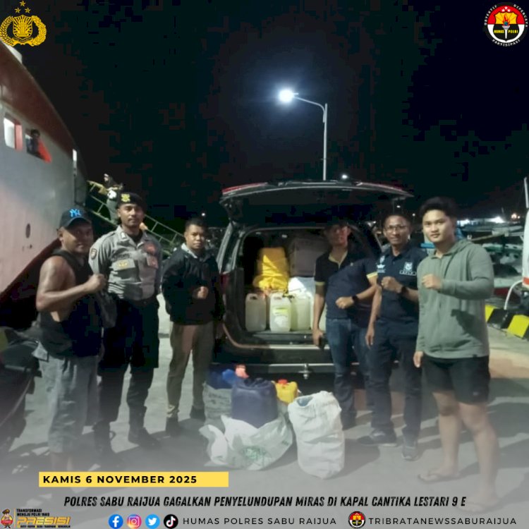 Polres Sabu Raijua Gagalkan Penyelundupan Miras di Kapal