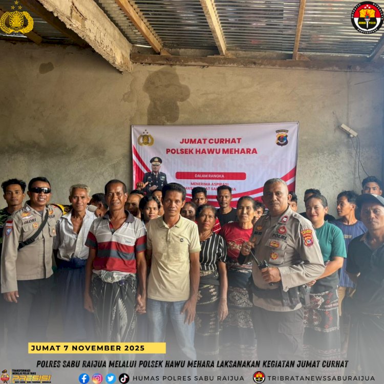 Polres Sabu Raijua Melalui Polsek Hawu Mehara Laksanakan Kegiatan Jumat Curhat