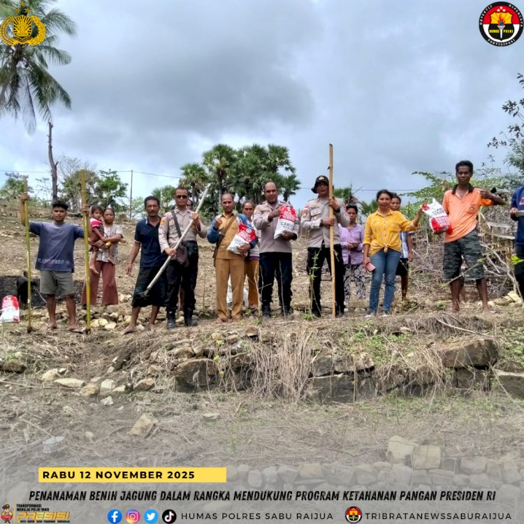 Penanaman Benih Jagung dalam Rangka Mendukung Program Ketahanan Pangan Presiden RI