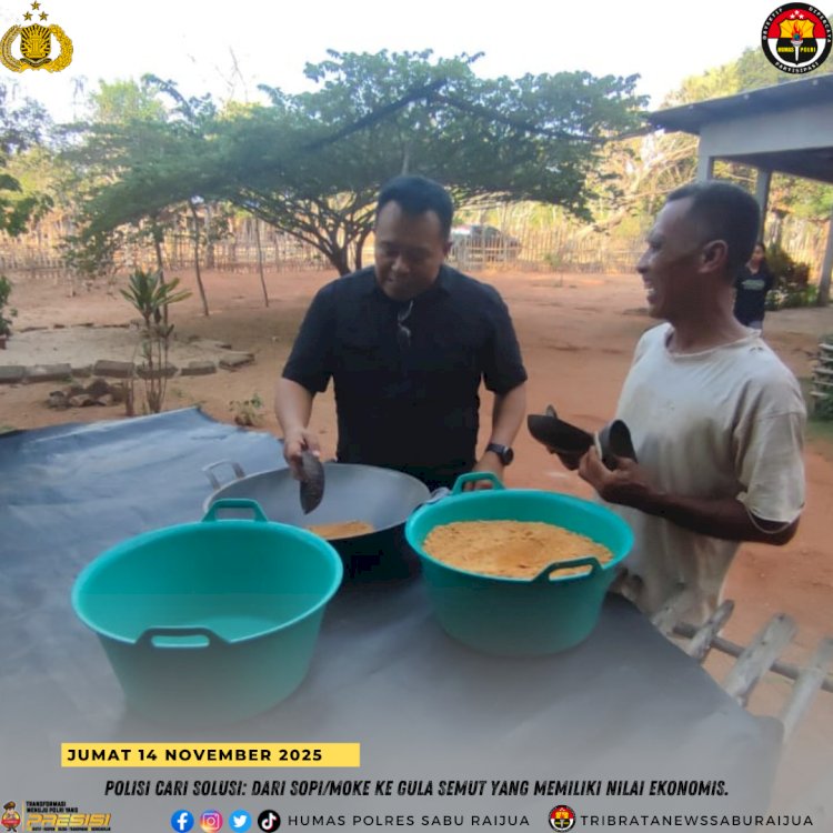 Polisi cari Solusi: dari Sopi/moke ke Gula semut yang memiliki nilai Ekonomis.