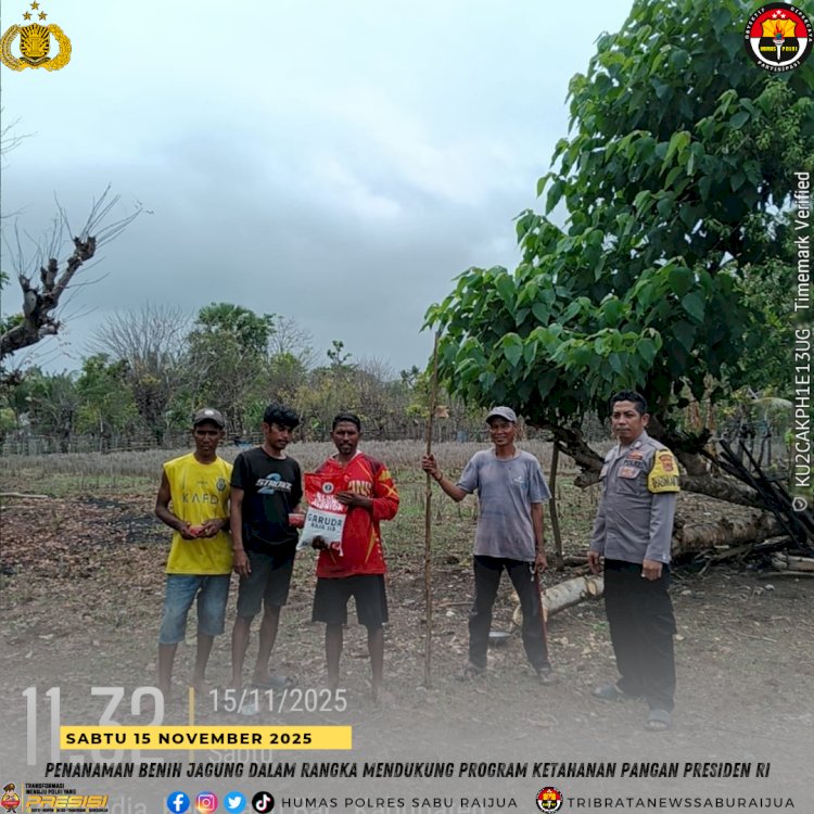 Penanaman Benih Jagung dalam Rangka Mendukung Program Ketahanan Pangan Presiden RI