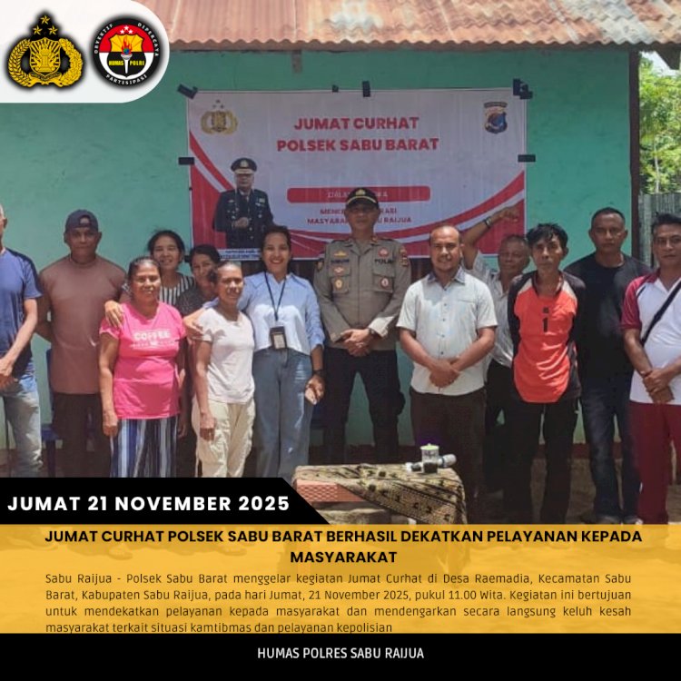 Jumat Curhat Polsek Sabu Barat Berhasil Dekatkan Pelayanan Kepada Masyarakat