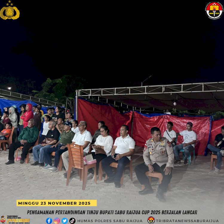 Pengamanan Pertandingan Tinju Bupati Sabu Raijua Cup 2025 Berjalan Lancar