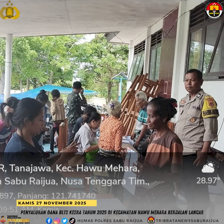 Penyaluran Dana BLTS Kesra Tahun 2025 di Kecamatan Hawu Mehara Berjalan Lancar