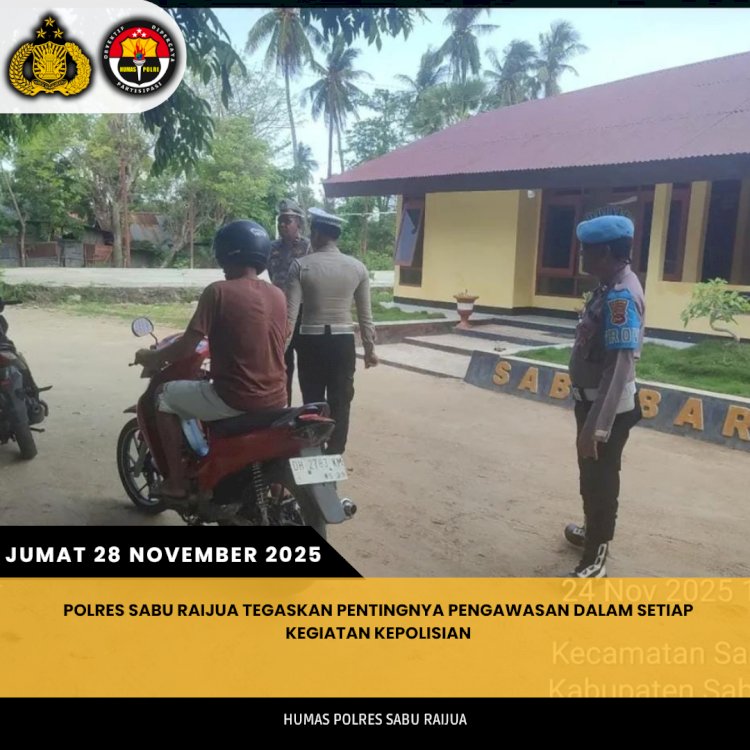 Polres Sabu Raijua Tegaskan Pentingnya Pengawasan dalam Setiap Kegiatan Kepolisian