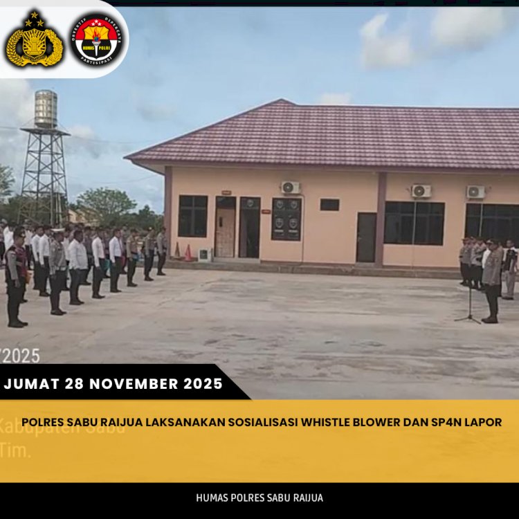 Polres Sabu Raijua Laksanakan Sosialisasi Whistle Blower dan SP4N Lapor