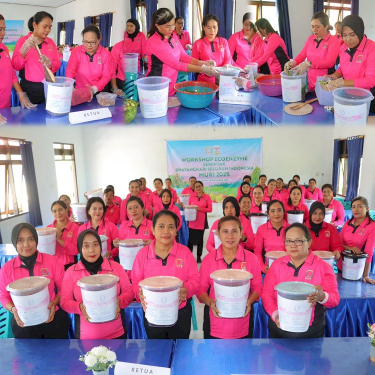 BHAYANGKARI CABANG SABU RAIJUA LAKSANAKAN WORKSHOP ECOENZYME SERENTAK BHAYANGKARI SELURUH INDONESIA DALAM RANGKA MURI 2025