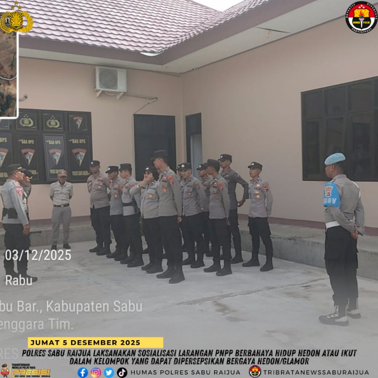 Polres Sabu Raijua Laksanakan Sosialisasi Larangan PNPP Berbahaya Hidup Hedon atau Ikut dalam Kelompok yang Dapat Dipersepsikan Bergaya Hedon/Glamor