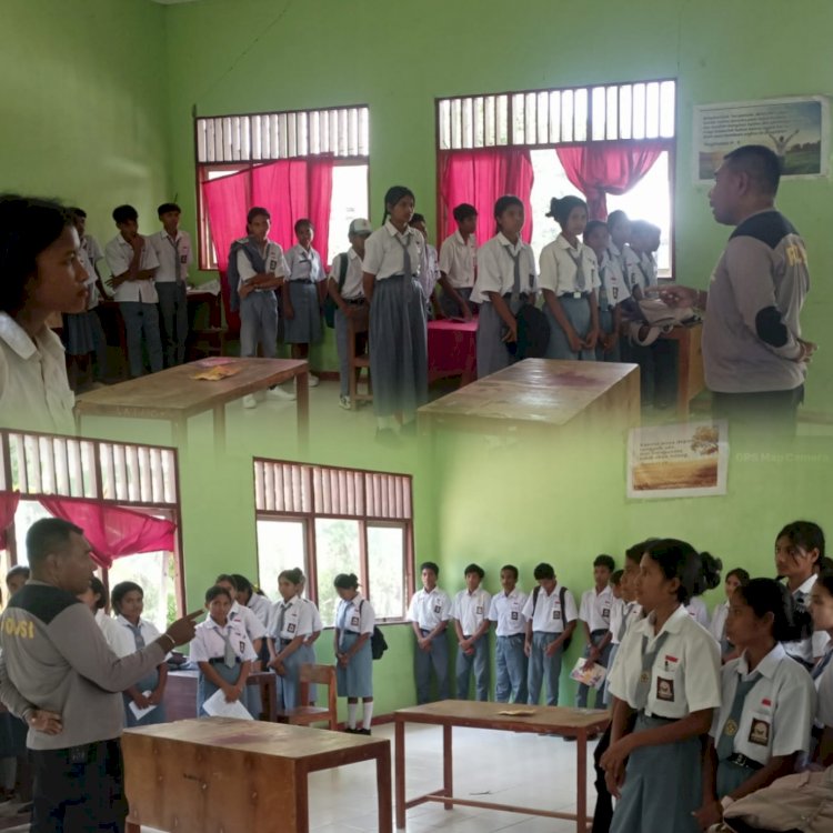 Bhabinkamtibmas Polsek Sabu Barat Laksanakan Sambang dan Sosialisasi Kamtibmas di SMTK Sabu Barat