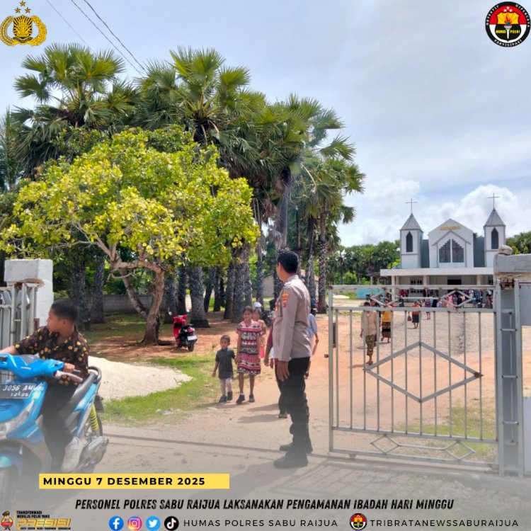 Polres Sabu Raijua Laksanakan Pengamanan Ibadah Hari Minggu