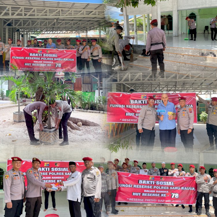 Fungsi Reserse Polres Sabu Raijua Laksanakan Bakti Sosial Dalam Rangka HUT Reserse Ke-78