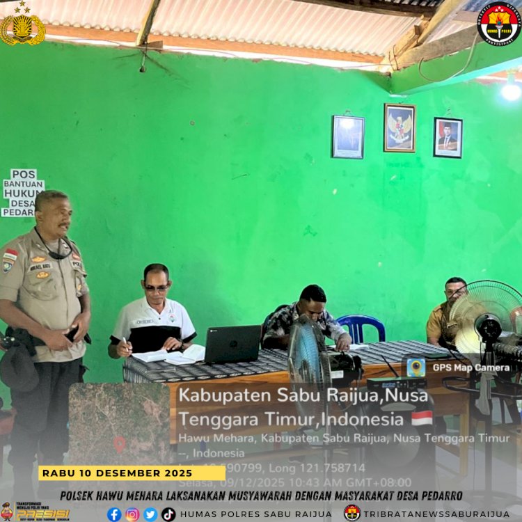 Polsek Hawu Mehara Laksanakan Musyawarah dengan Masyarakat Desa Pedarro