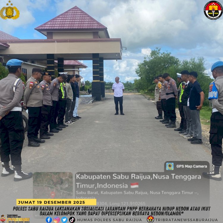 Polres Sabu Raijua Laksanakan Sosialisasi Larangan PNPP Berbahaya Hidup Hedon atau Ikut dalam Kelompok yang Dapat Dipersepsikan Bergaya Hedon/Glamor