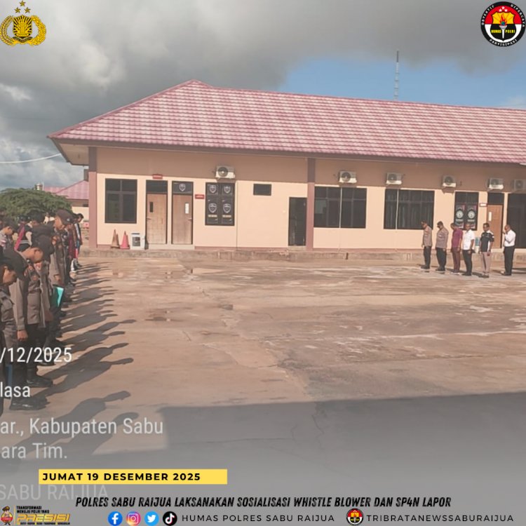 Polres Sabu Raijua Laksanakan Sosialisasi Whistle Blower dan SP4N Lapor