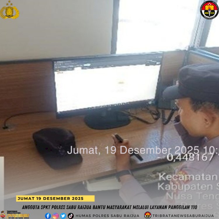 Anggota SPKT Polres Sabu Raijua Bantu Masyarakat Melalui Layanan Panggilan 110