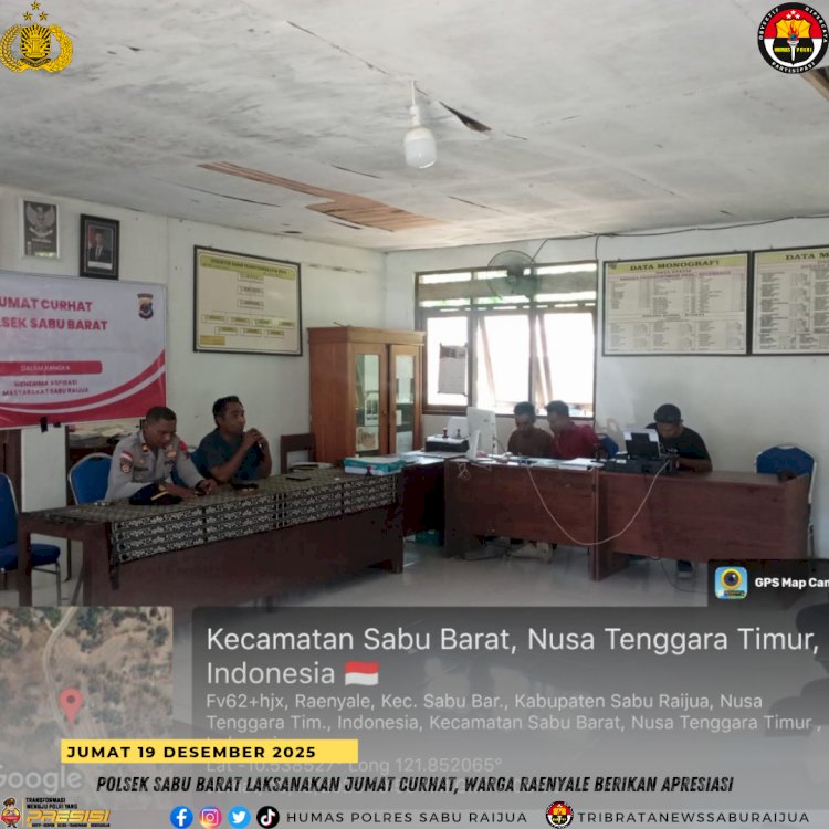 Polsek Sabu Barat Laksanakan Jumat Curhat, Warga Raenyale Berikan Apresiasi